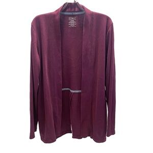 L.L. Bean Supima Cotton Cardigan in Deep Burgundy/Maroon Women’s Size S Small
